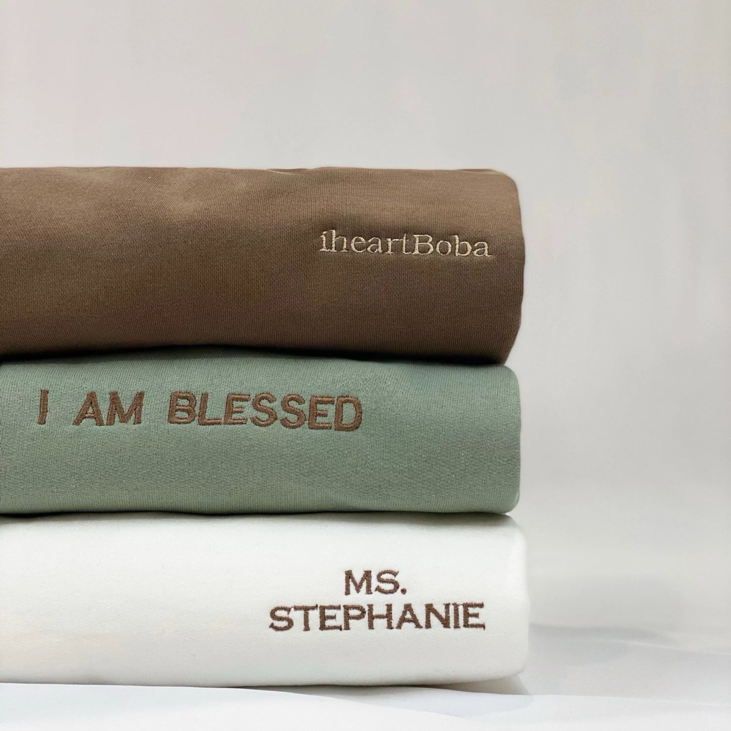 Custom Embroidered Sweatshirt | Personalized Gift | Christmas & Thanksgiving Gift