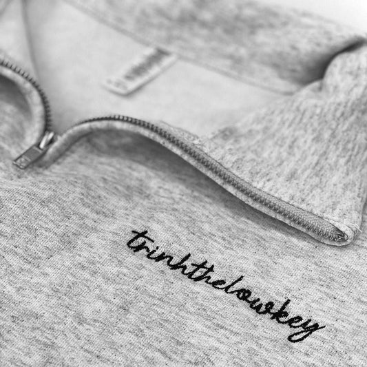 Personalized Text Quarter Zip Sweatshirt - ZEN l'atelier